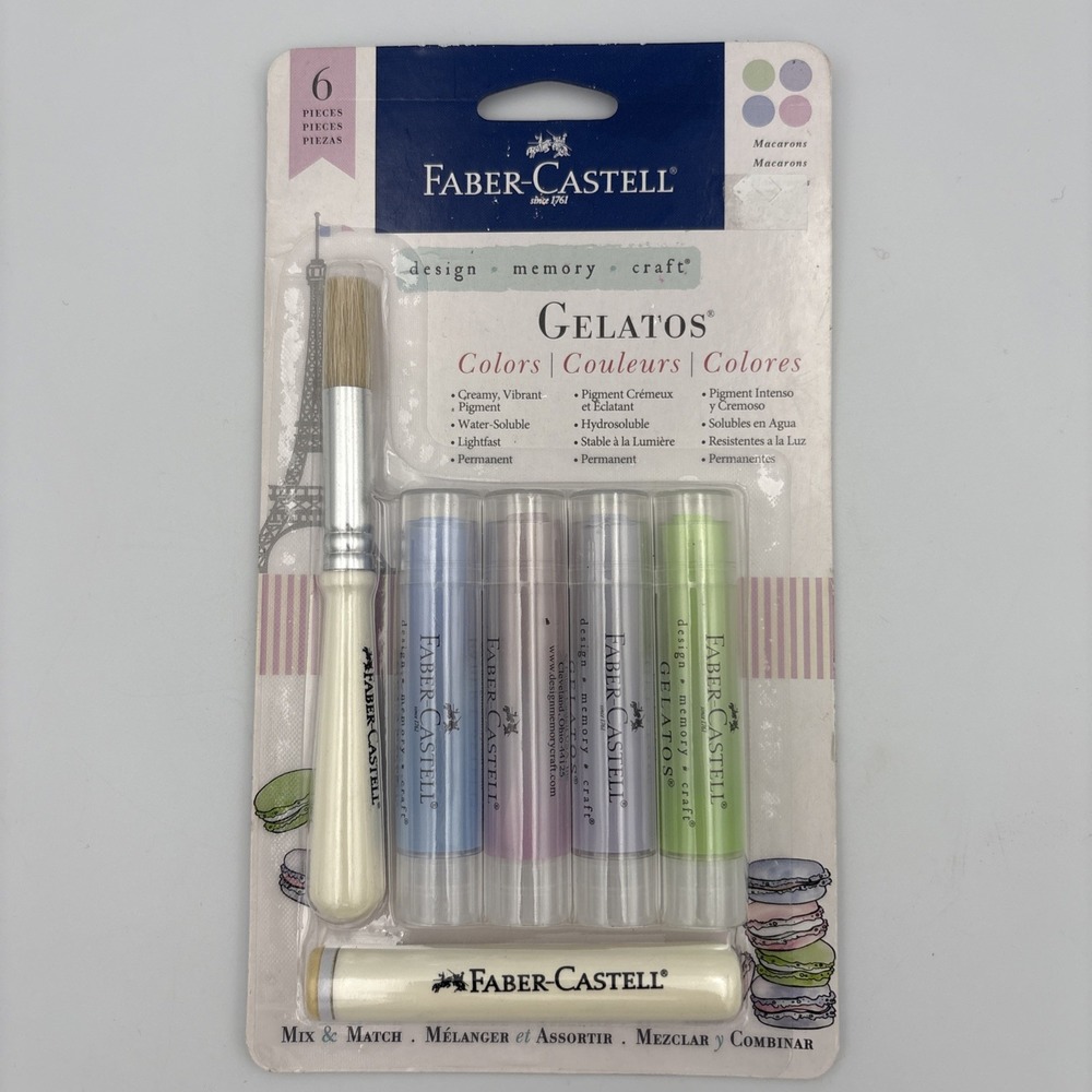 NEW Faber-Castell Mix & Match Gelatos Colors Macarons Pastels Set w/ Brush